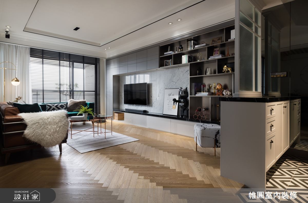 38坪新成屋(5年以下)＿美式風玄關客廳案例圖片＿帷圓‧定制 circle＿帷圓_二人世界•以寵愛之名之6