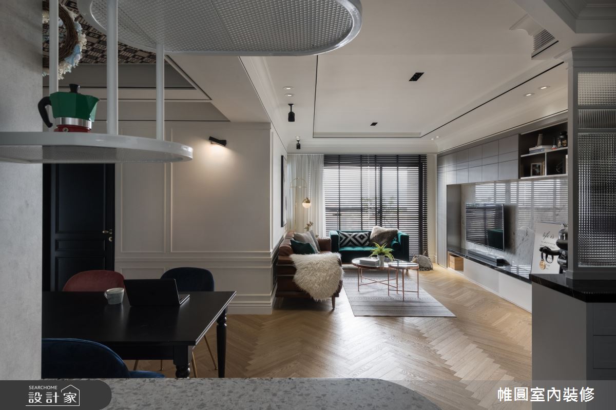 38坪新成屋(5年以下)＿美式風客廳案例圖片＿帷圓‧定制 circle＿帷圓_二人世界•以寵愛之名之5