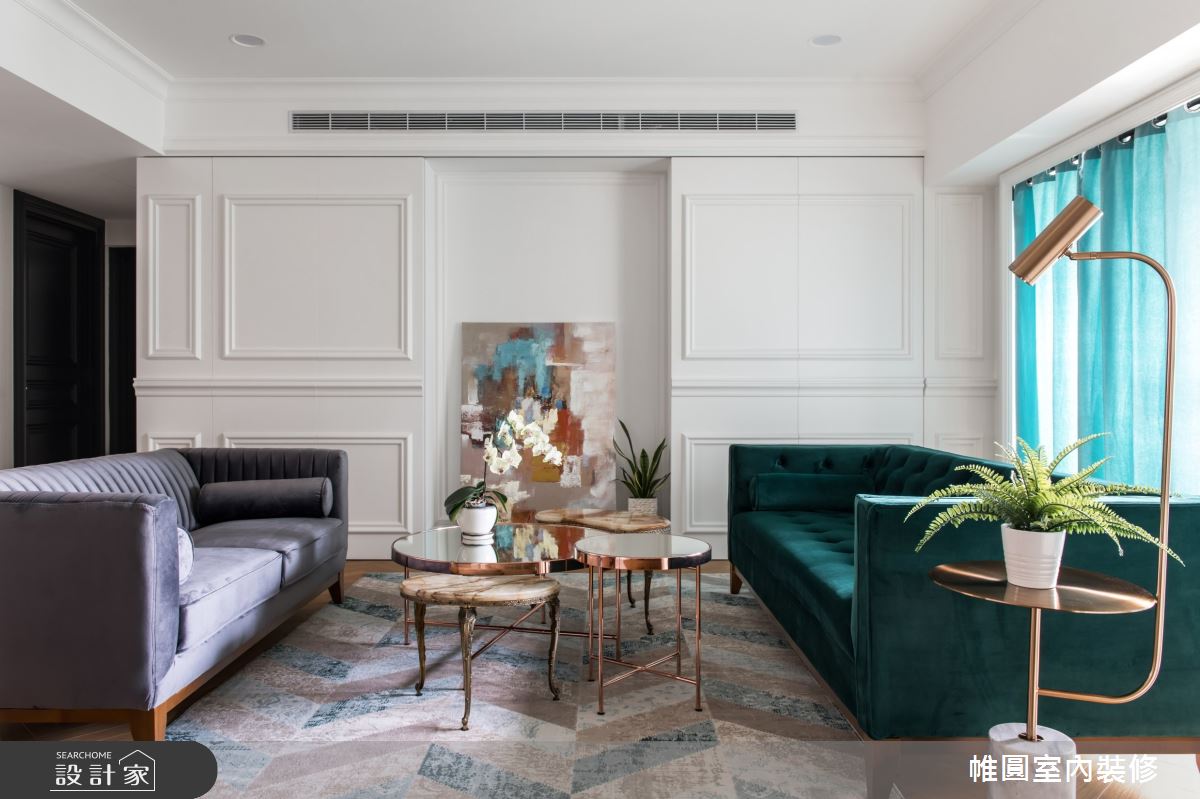 40坪老屋(16~30年)＿美式風客廳案例圖片＿帷圓‧定制 circle＿帷圓_妝點•自由之1