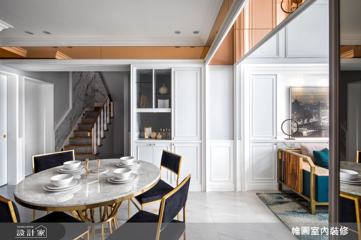 50坪老屋(31~40年)＿新古典餐廳樓梯案例圖片＿帷圓‧定制 circle＿帷圓_交相輝映 文雅精緻之4