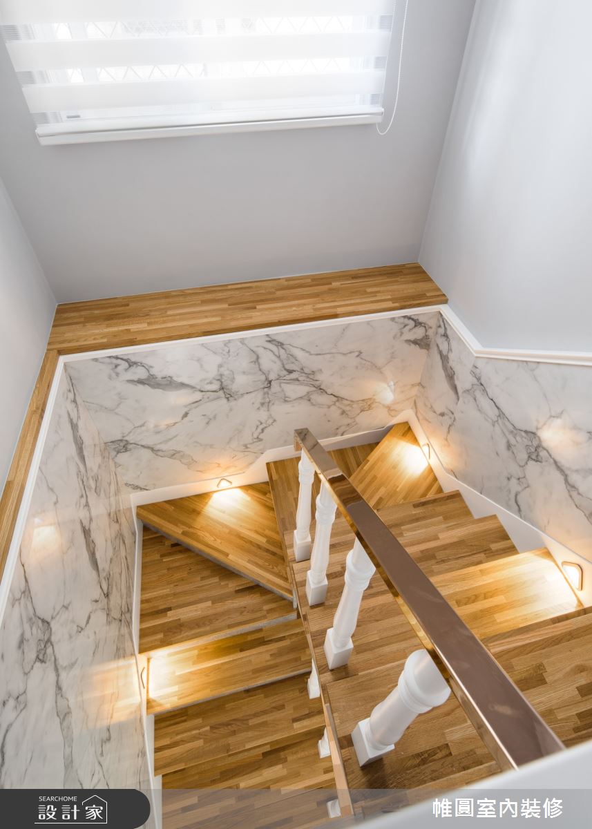 50坪老屋(31~40年)＿新古典樓梯案例圖片＿帷圓‧定制 circle＿帷圓_交相輝映 文雅精緻之12