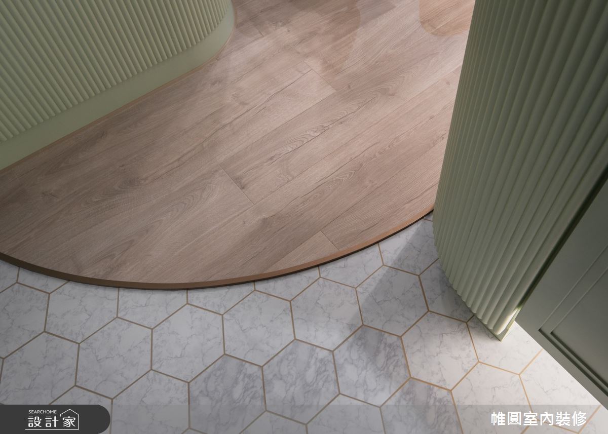 28坪新成屋(5年以下)＿混搭風玄關案例圖片＿帷圓‧定制 circle＿帷圓_清新童話•牛油果綠之4