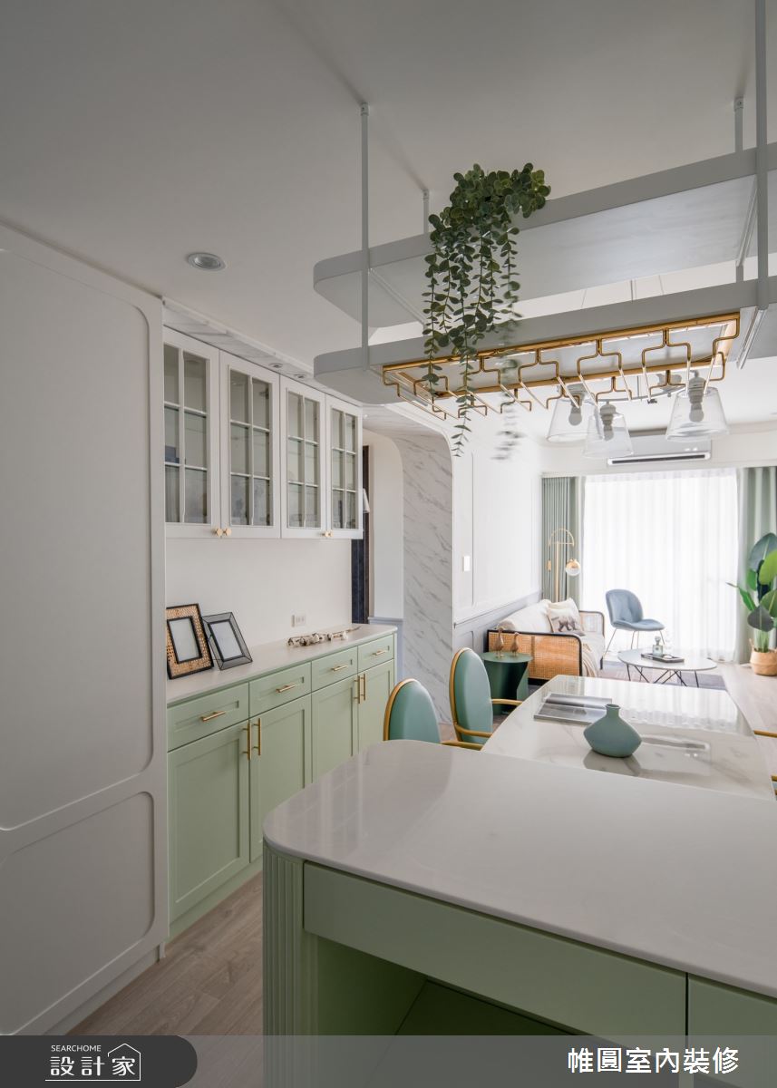 28坪新成屋(5年以下)＿混搭風餐廳案例圖片＿帷圓‧定制 circle＿帷圓_清新童話•牛油果綠之9