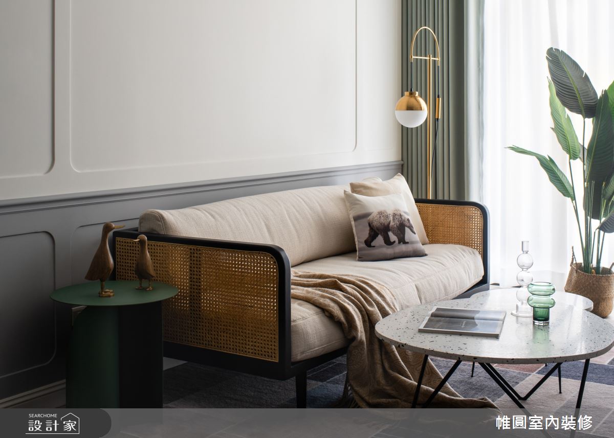 28坪新成屋(5年以下)＿混搭風客廳案例圖片＿帷圓‧定制 circle＿帷圓_清新童話•牛油果綠之13