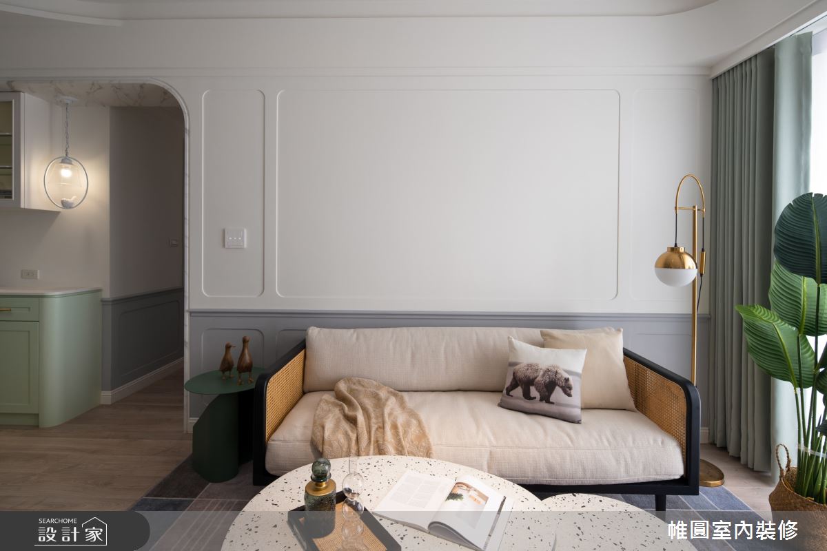 28坪新成屋(5年以下)＿混搭風客廳案例圖片＿帷圓‧定制 circle＿帷圓_清新童話•牛油果綠之15