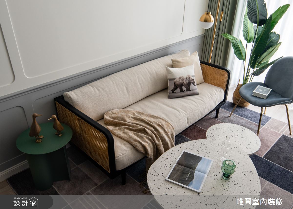 28坪新成屋(5年以下)＿混搭風客廳案例圖片＿帷圓‧定制 circle＿帷圓_清新童話•牛油果綠之16