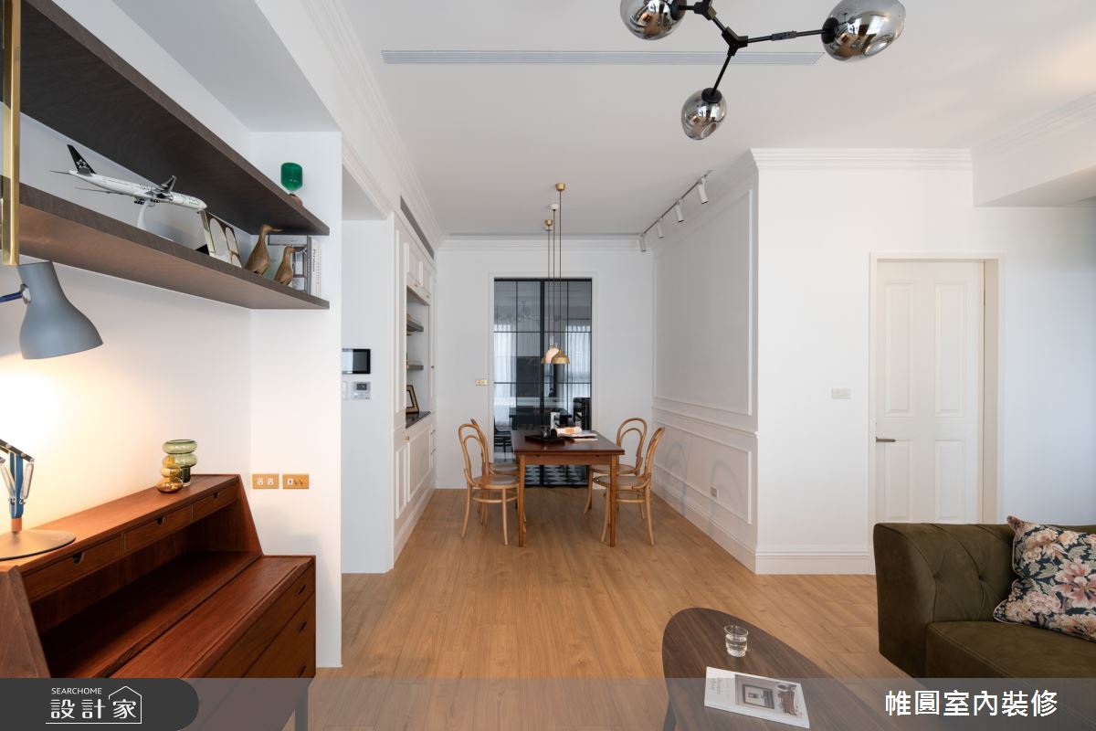 40坪新成屋(5年以下)＿法式風客廳案例圖片＿帷圓‧定制 circle＿帷圓_晨曦•塞納河之7