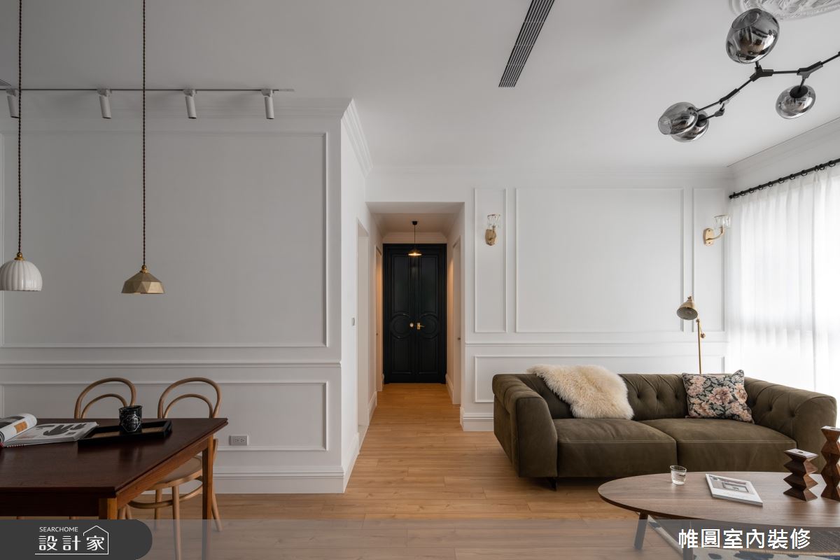 40坪新成屋(5年以下)＿法式風客廳案例圖片＿帷圓‧定制 circle＿帷圓_晨曦•塞納河之13