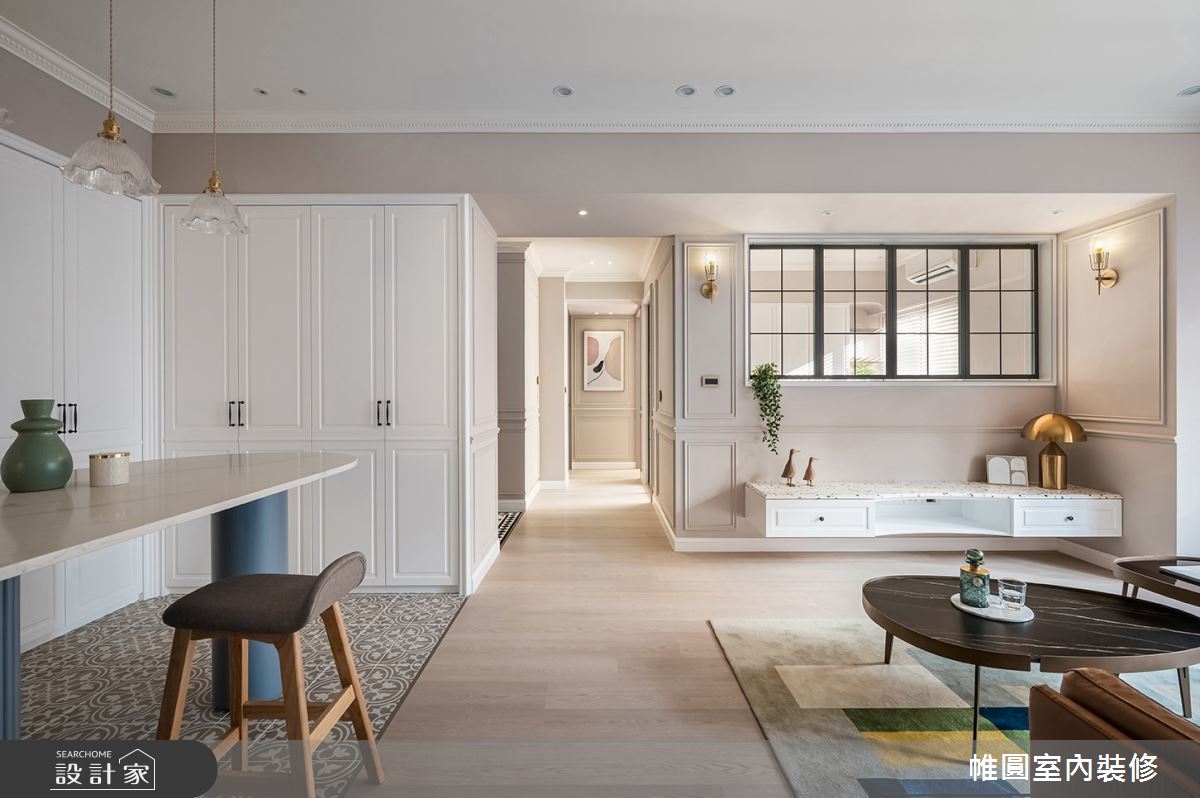 35坪老屋(16~30年)＿美式風餐廳中島案例圖片＿帷圓‧定制 circle＿帷圓_日光•清晞巧寓之12