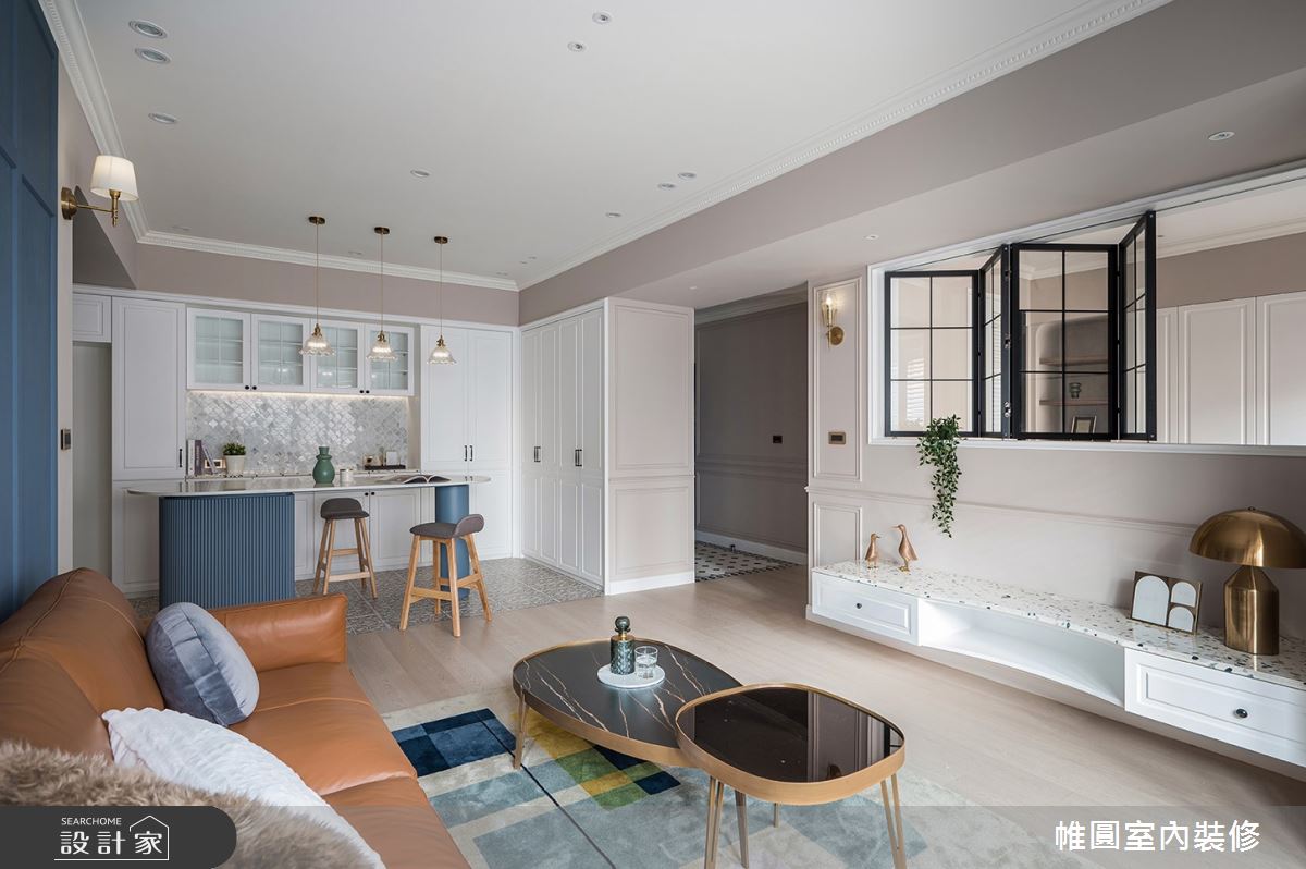 35坪老屋(16~30年)＿美式風客廳餐廳案例圖片＿帷圓‧定制 circle＿帷圓_日光•清晞巧寓之15