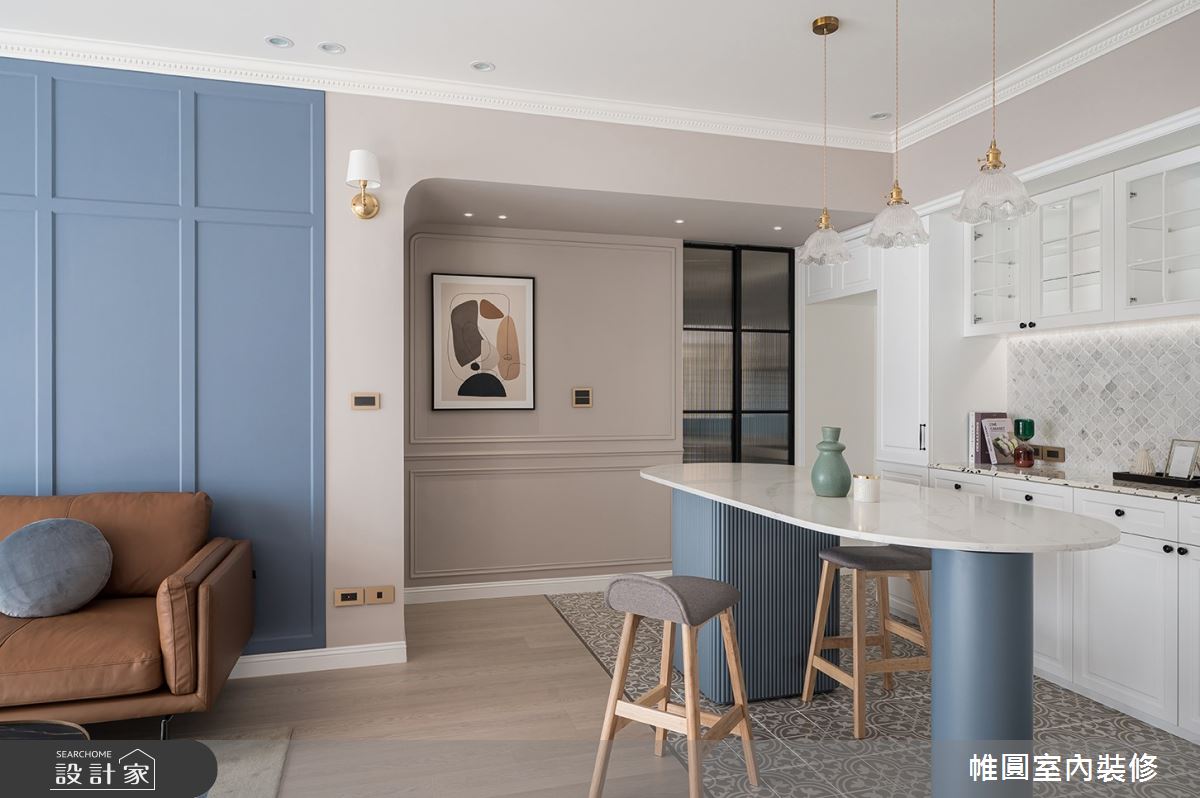 35坪老屋(16~30年)＿美式風餐廳中島案例圖片＿帷圓‧定制 circle＿帷圓_日光•清晞巧寓之11