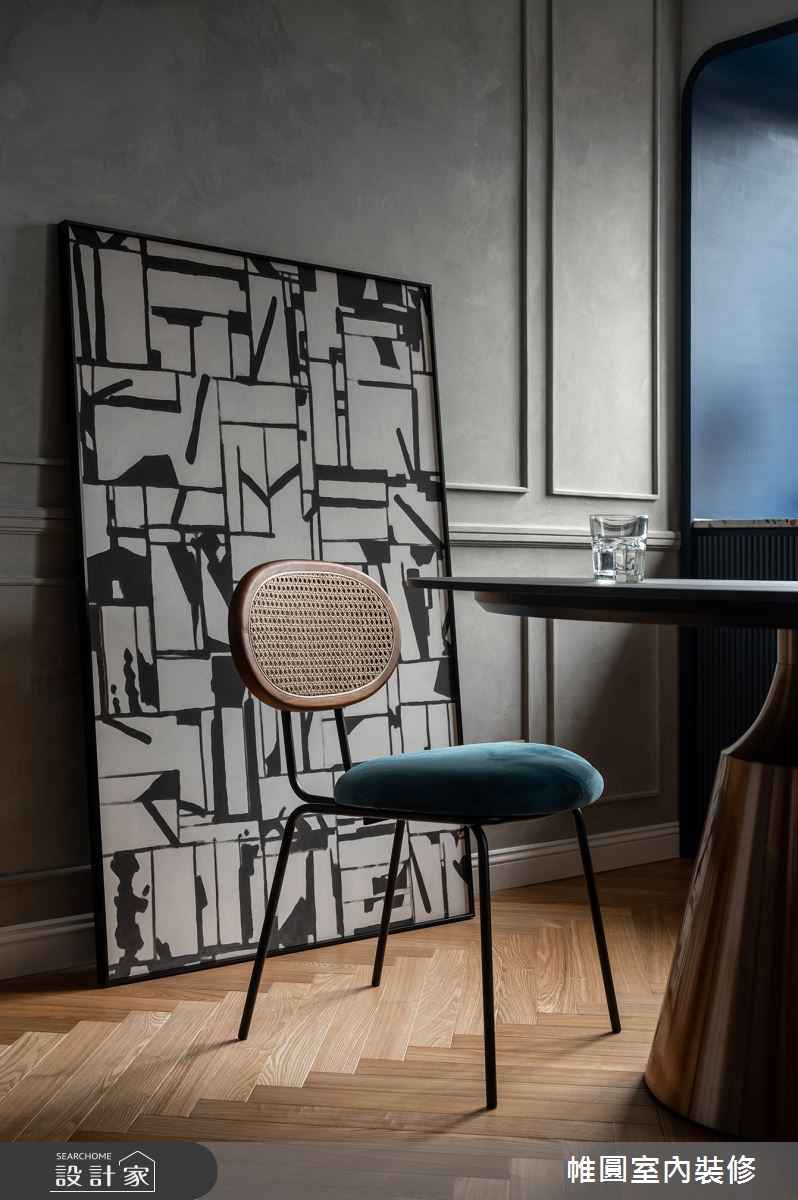 30坪中古屋(5~15年)＿美式風餐廳案例圖片＿帷圓‧定制 circle＿帷圓_協奏•普魯士藍之13