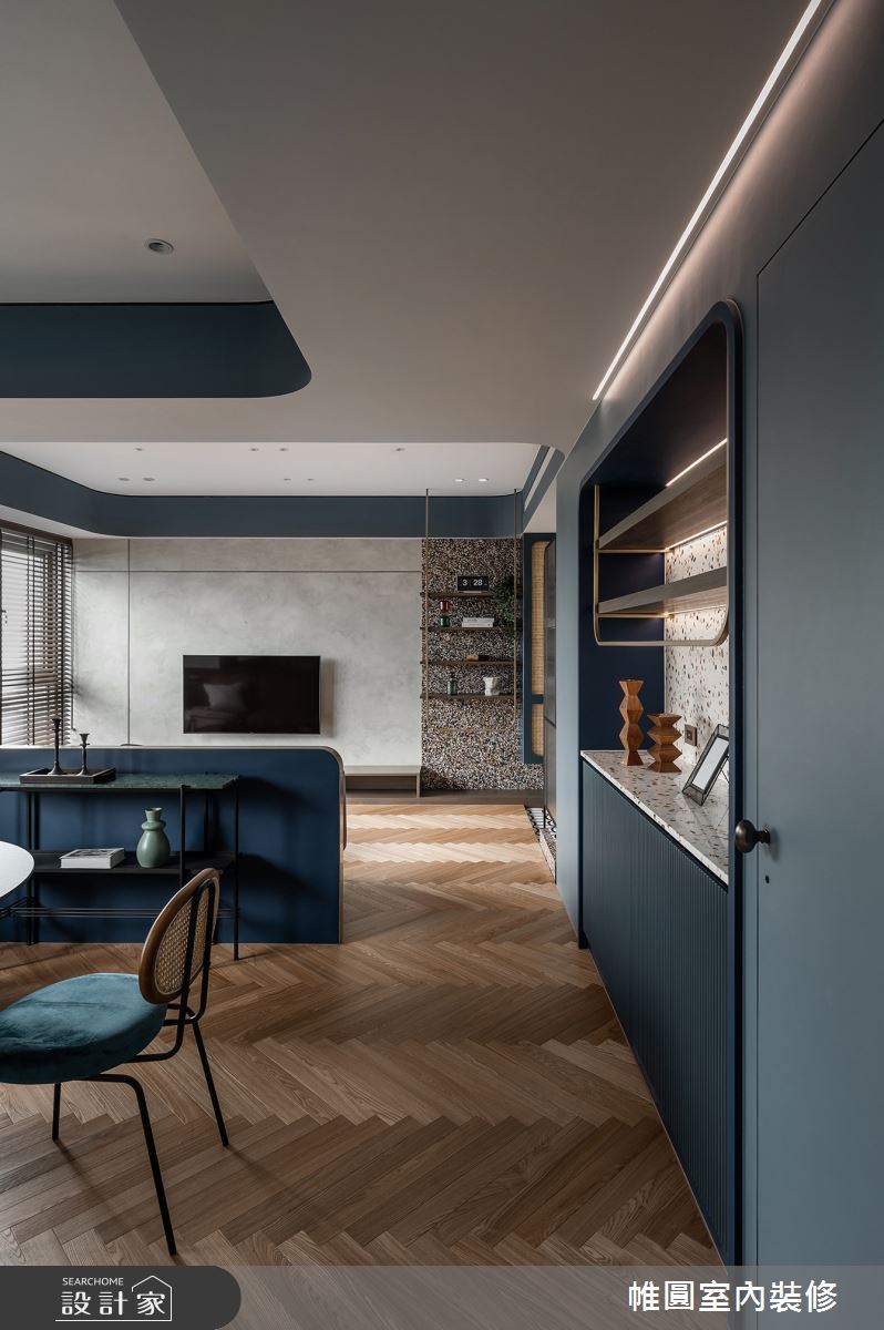 30坪中古屋(5~15年)＿美式風餐廳案例圖片＿帷圓‧定制 circle＿帷圓_協奏•普魯士藍之14