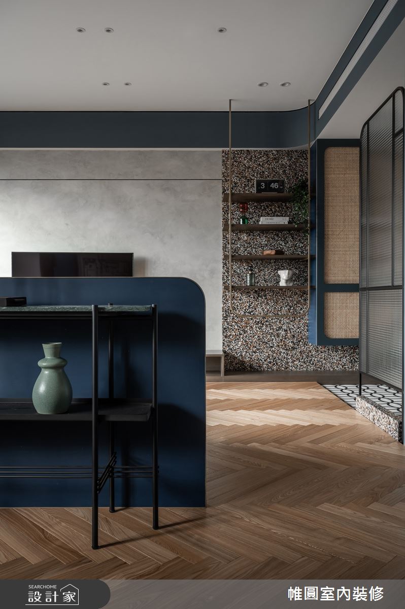 30坪中古屋(5~15年)＿美式風客廳案例圖片＿帷圓‧定制 circle＿帷圓_協奏•普魯士藍之16