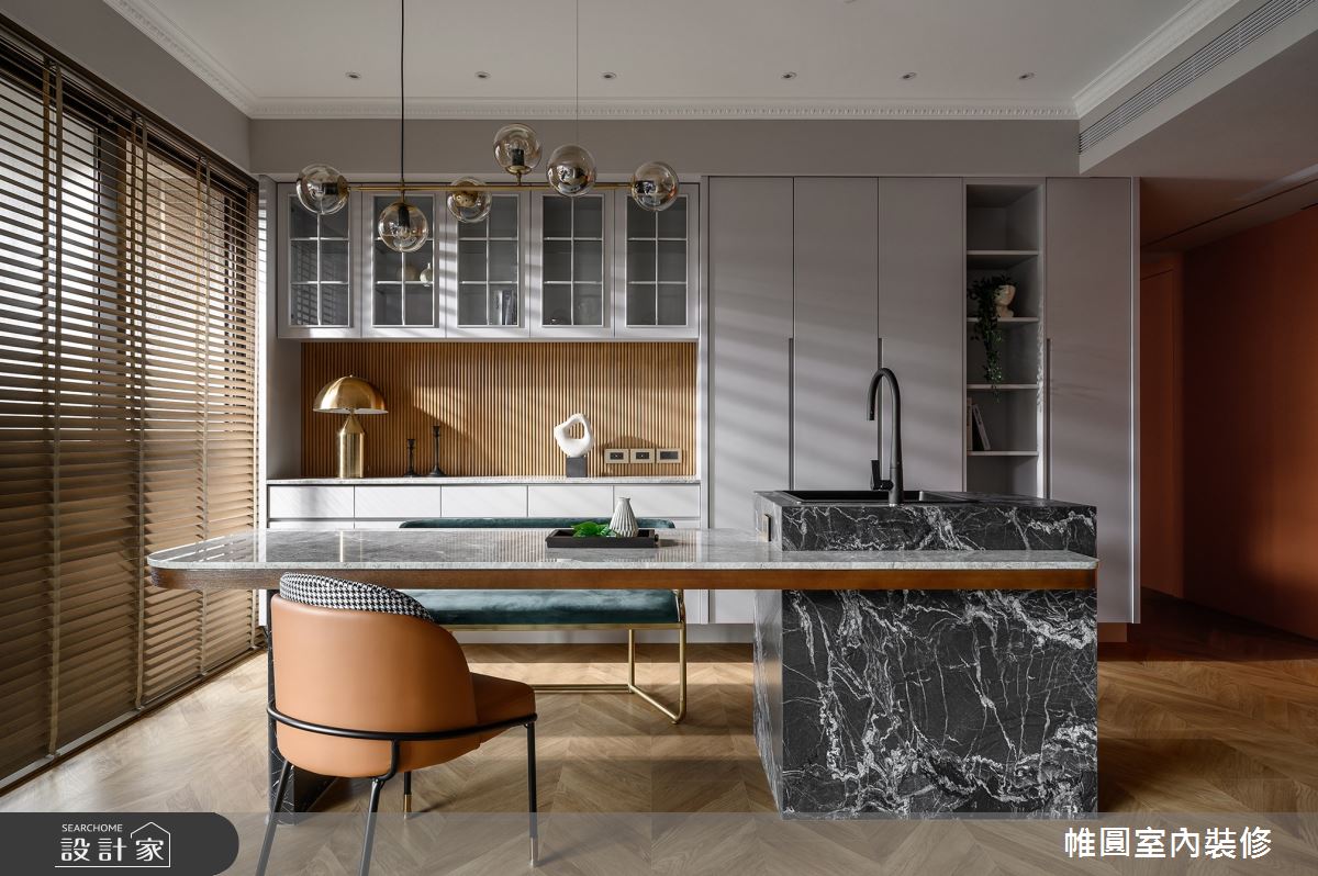 35坪中古屋(5~15年)＿混搭風餐廳中島案例圖片＿帷圓‧定制 circle＿帷圓_怪美•奇幻樂園之19