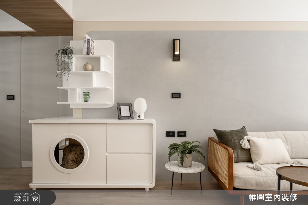 25坪中古屋(5~15年)＿北歐風客廳寵物案例圖片＿帷圓‧定制 circle＿帷圓_幸福•Miaow之3