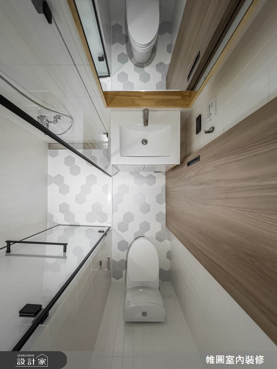 25坪中古屋(5~15年)＿北歐風浴室寵物案例圖片＿帷圓‧定制 circle＿帷圓_幸福•Miaow之25