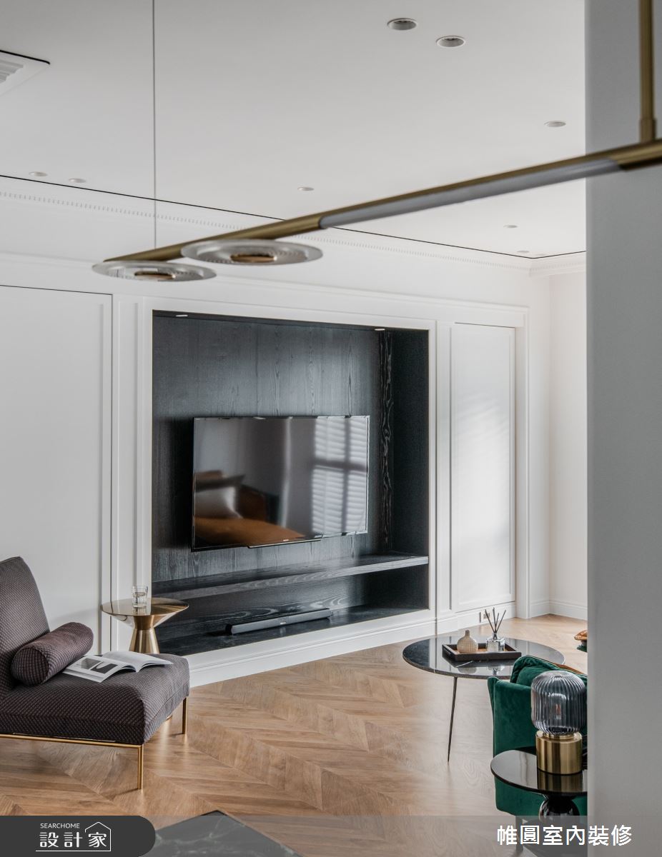 30坪老屋(16~30年)＿美式風客廳案例圖片＿帷圓‧定制 circle＿帷圓_維納斯•綠寶石之6