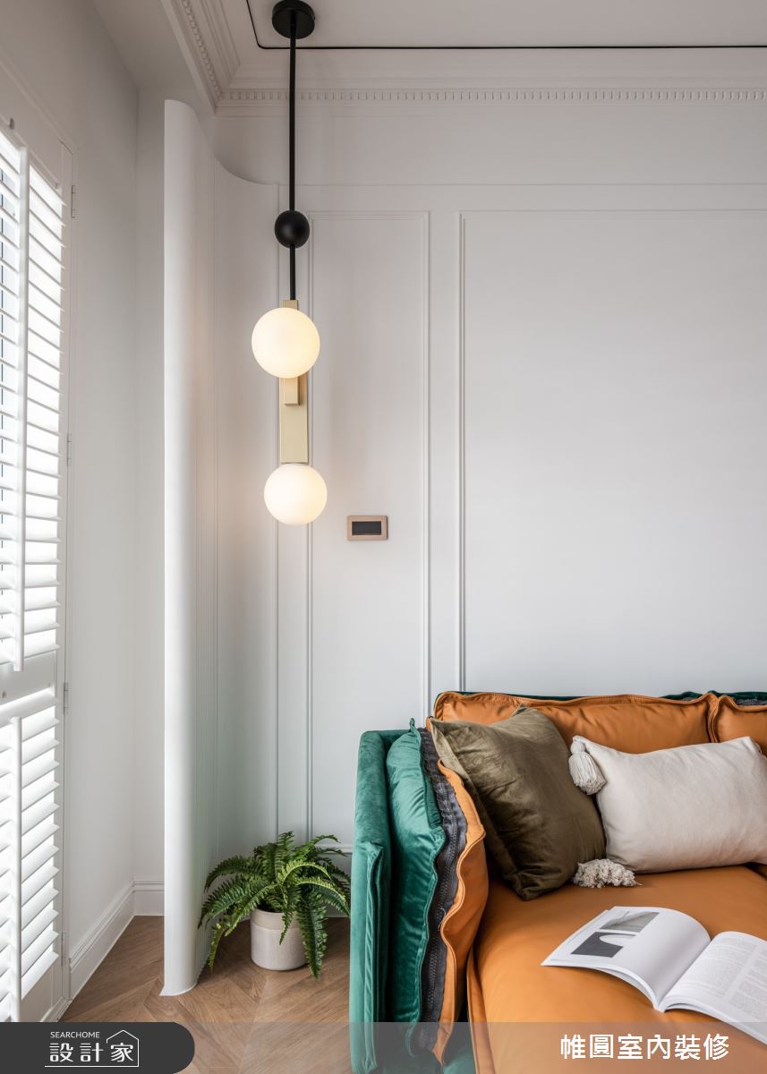 30坪老屋(16~30年)＿美式風客廳案例圖片＿帷圓‧定制 circle＿帷圓_維納斯•綠寶石之8