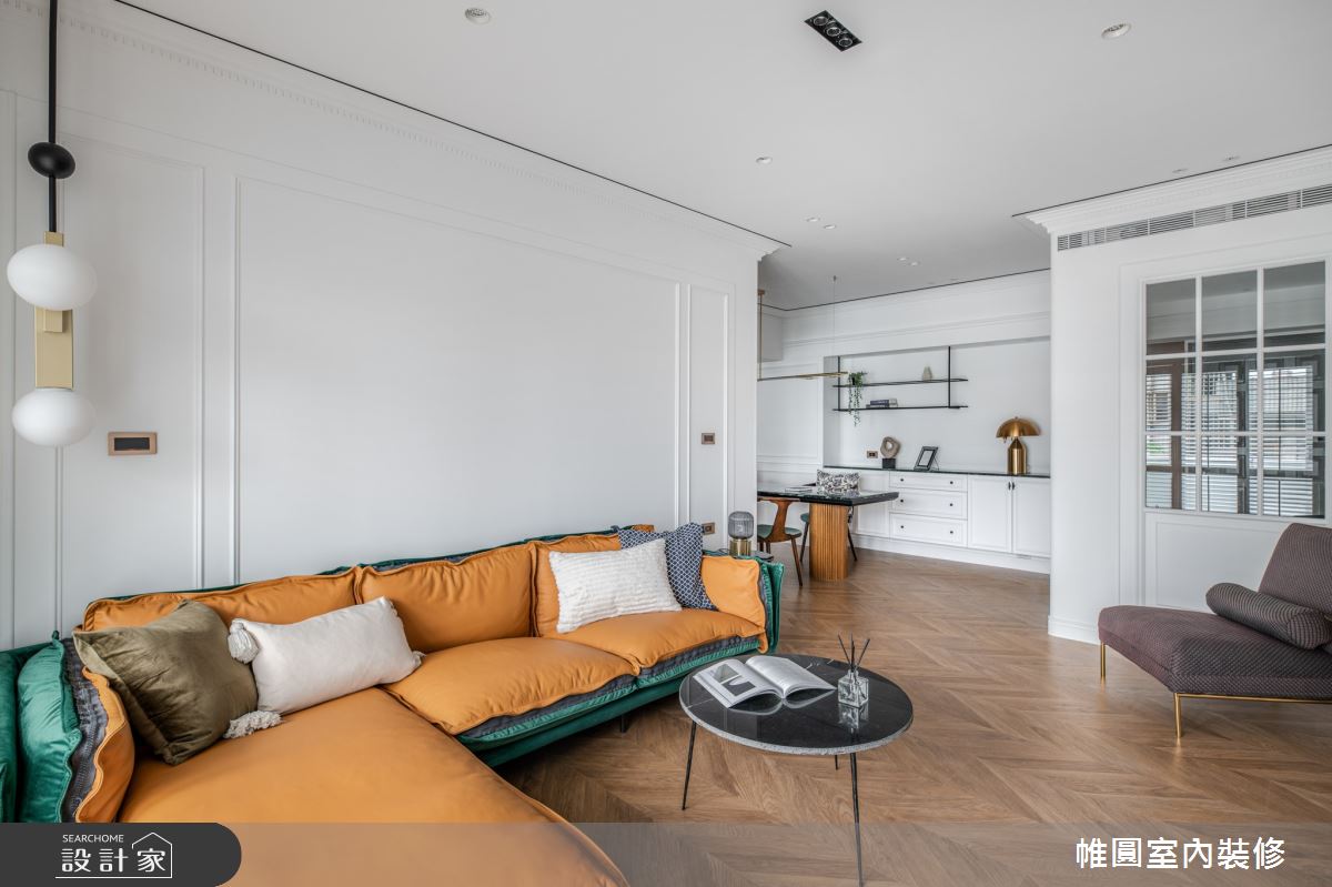 30坪老屋(16~30年)＿美式風客廳案例圖片＿帷圓‧定制 circle＿帷圓_維納斯•綠寶石之13