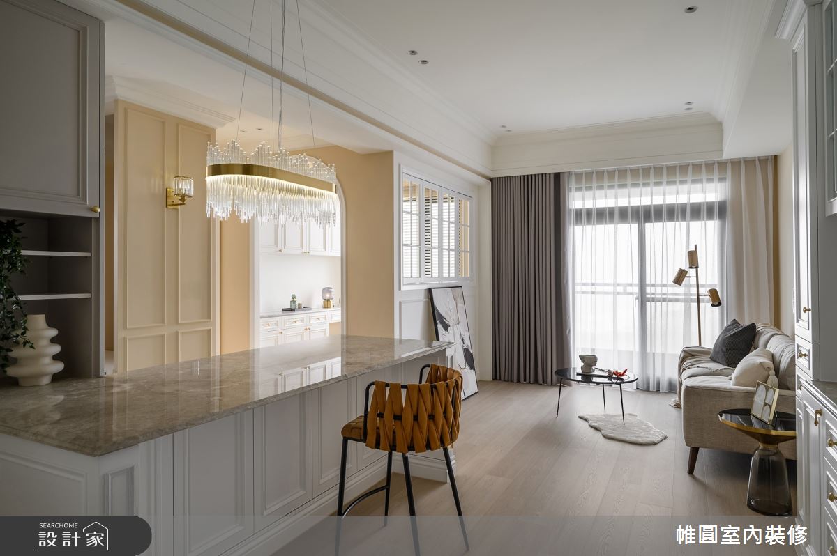 30坪新成屋(5年以下)＿美式風客廳案例圖片＿帷圓‧定制 circle＿帷圓_翡冷翠的約定之4