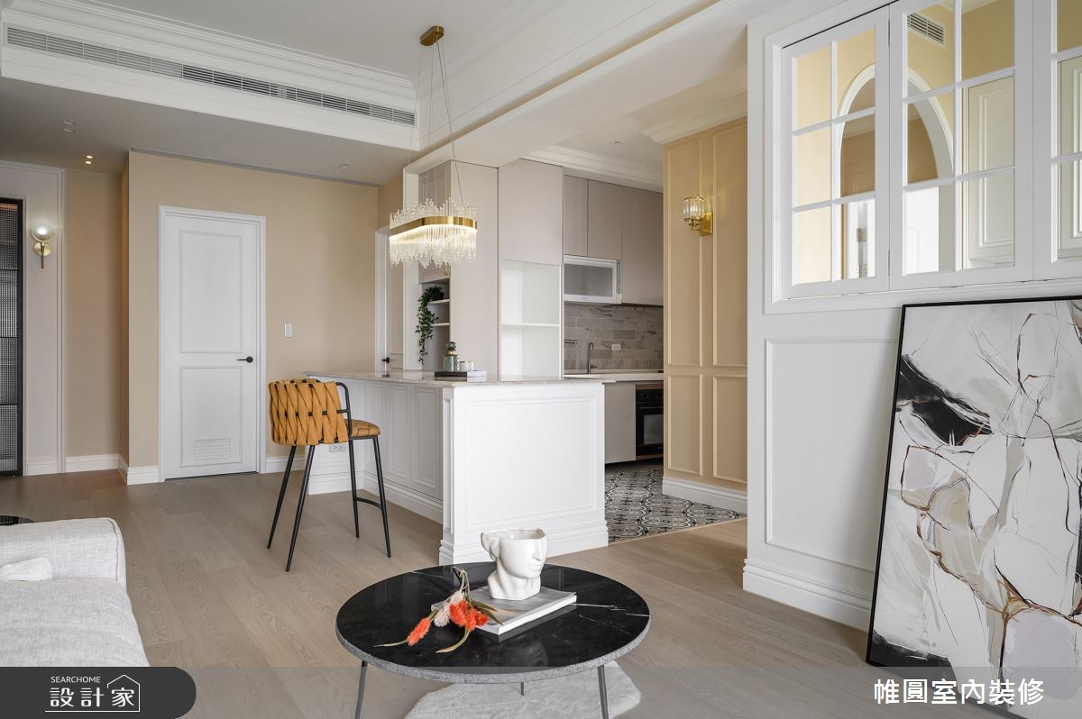 30坪新成屋(5年以下)＿美式風客廳案例圖片＿帷圓‧定制 circle＿帷圓_翡冷翠的約定之8