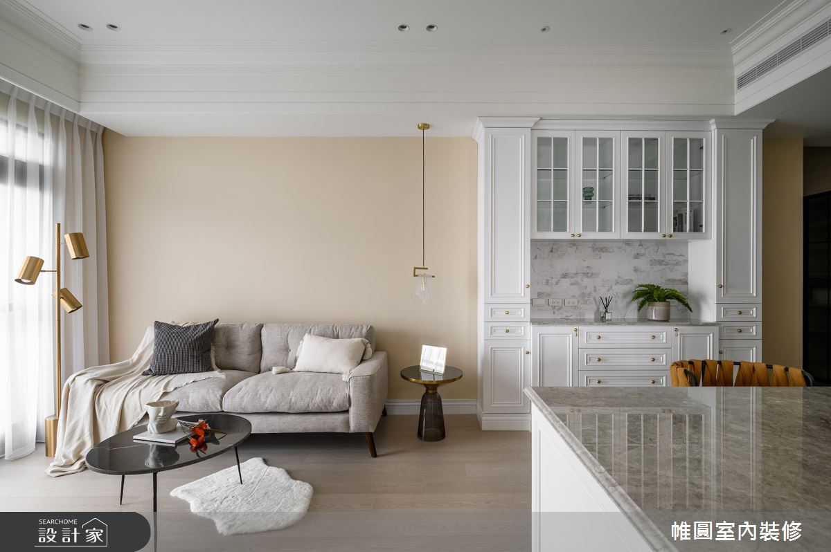 30坪新成屋(5年以下)＿美式風客廳案例圖片＿帷圓‧定制 circle＿帷圓_翡冷翠的約定之9