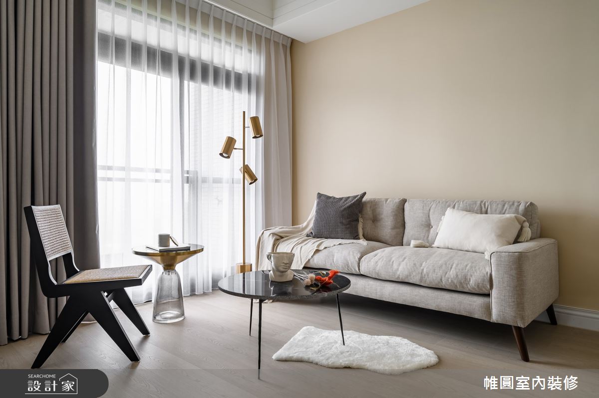 30坪新成屋(5年以下)＿美式風客廳案例圖片＿帷圓‧定制 circle＿帷圓_翡冷翠的約定之10