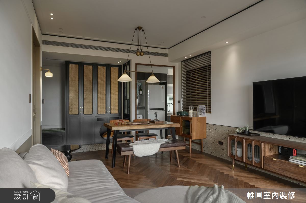 23坪新成屋(5年以下)＿法式風客廳案例圖片＿帷圓‧定制 circle＿帷圓_真淳•本質之家之7