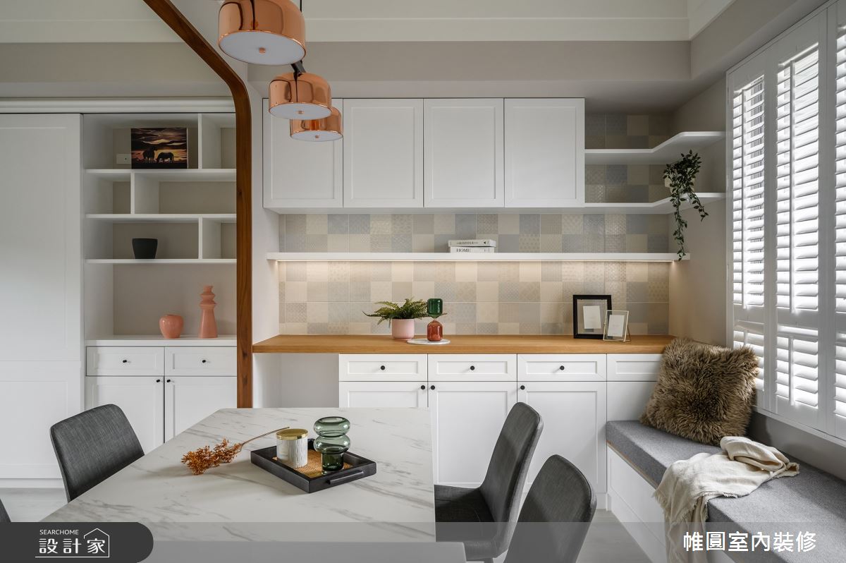 40坪中古屋(5~15年)＿美式風餐廳案例圖片＿帷圓‧定制 circle＿帷圓_五月芍藥•花語之4