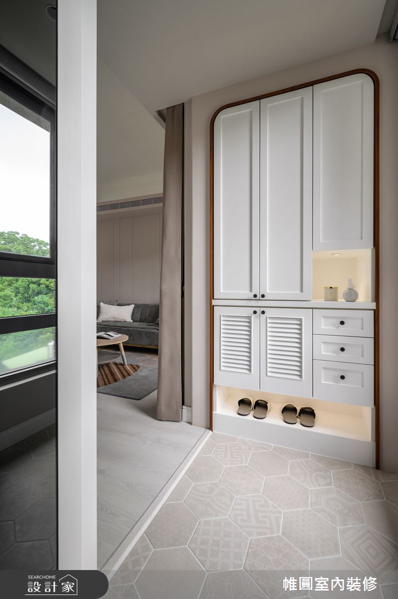 40坪中古屋(5~15年)＿美式風玄關案例圖片＿帷圓‧定制 circle＿帷圓_五月芍藥•花語之6