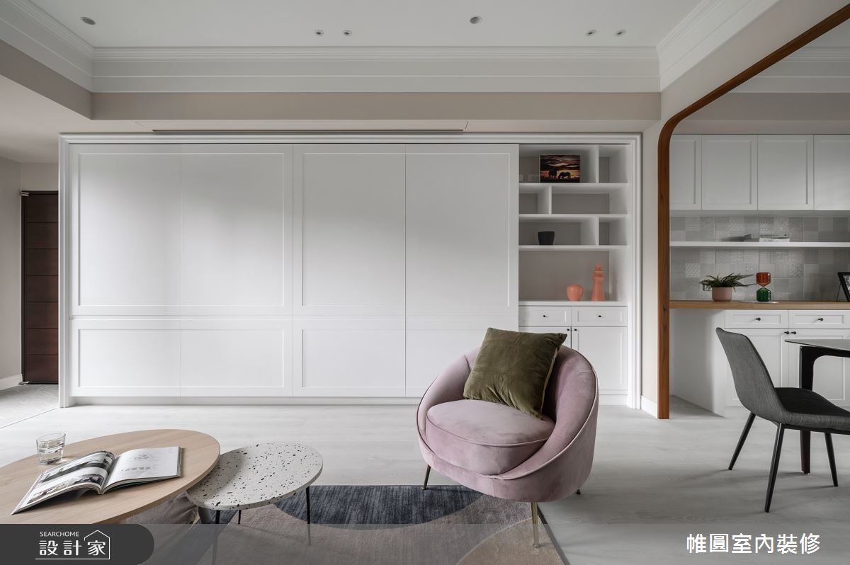 40坪中古屋(5~15年)＿美式風客廳案例圖片＿帷圓‧定制 circle＿帷圓_五月芍藥•花語之8