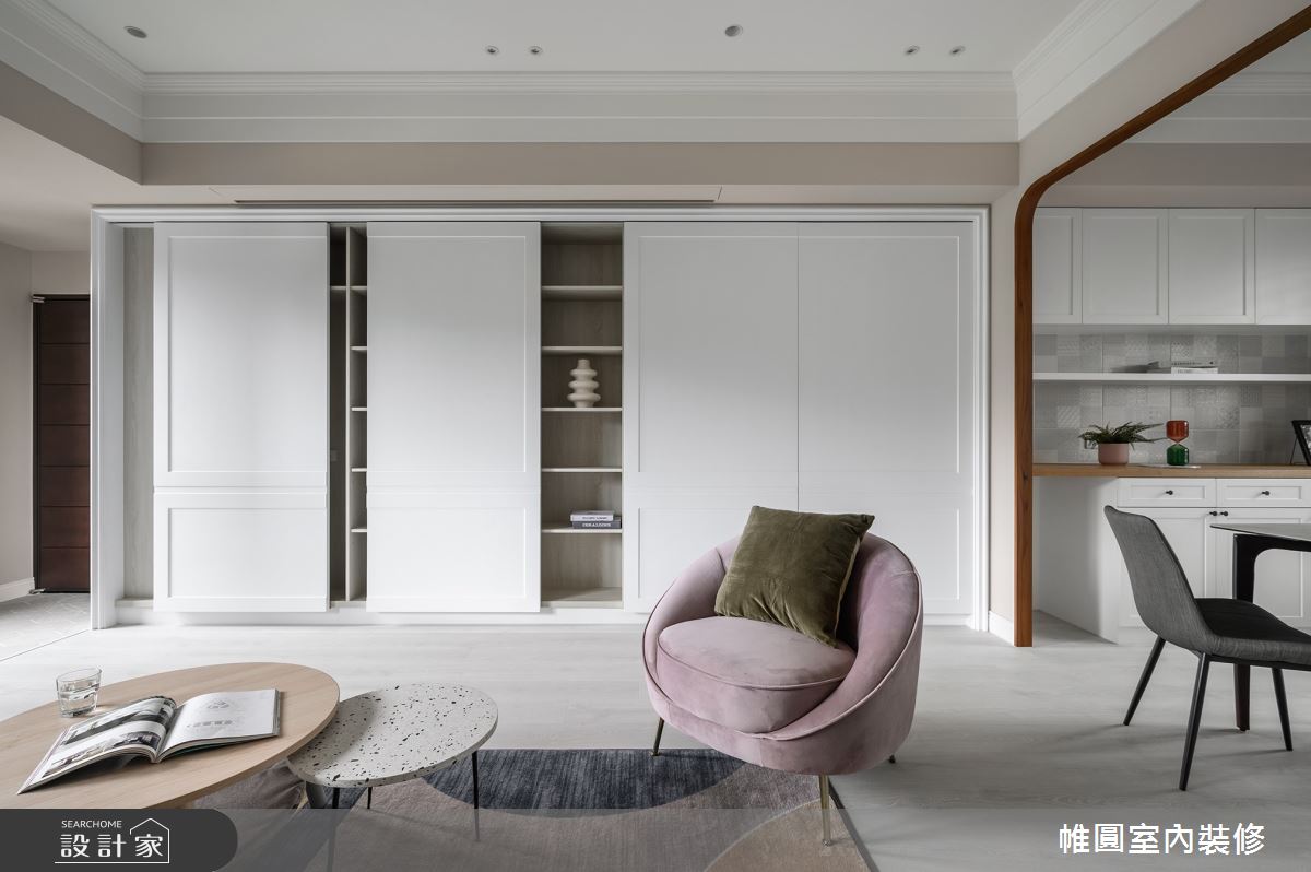 40坪中古屋(5~15年)＿美式風客廳案例圖片＿帷圓‧定制 circle＿帷圓_五月芍藥•花語之9