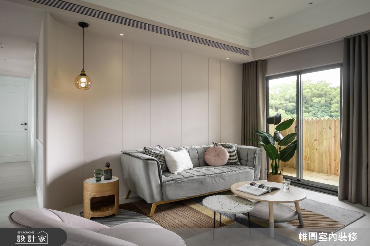 40坪中古屋(5~15年)＿美式風客廳案例圖片＿帷圓‧定制 circle＿帷圓_五月芍藥•花語之10