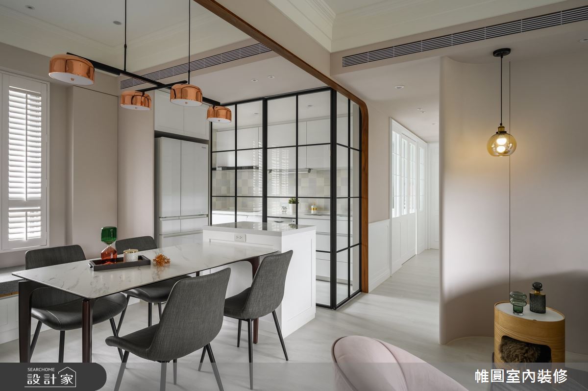 40坪中古屋(5~15年)＿美式風餐廳案例圖片＿帷圓‧定制 circle＿帷圓_五月芍藥•花語之11