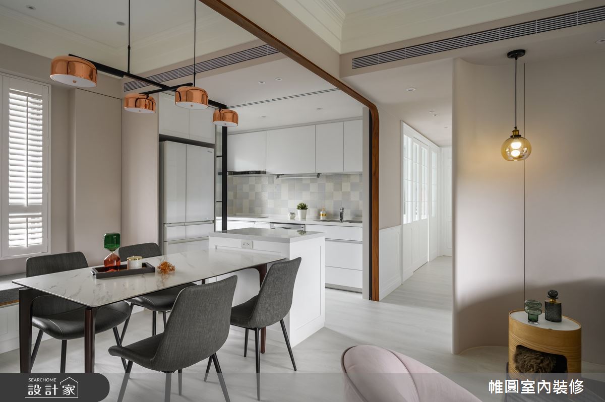 40坪中古屋(5~15年)＿美式風餐廳案例圖片＿帷圓‧定制 circle＿帷圓_五月芍藥•花語之12