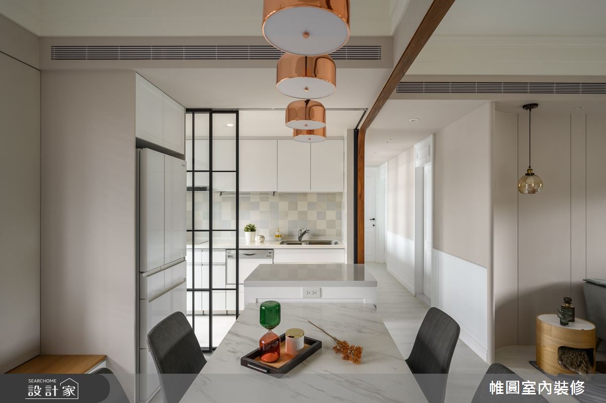 40坪中古屋(5~15年)＿美式風餐廳案例圖片＿帷圓‧定制 circle＿帷圓_五月芍藥•花語之13