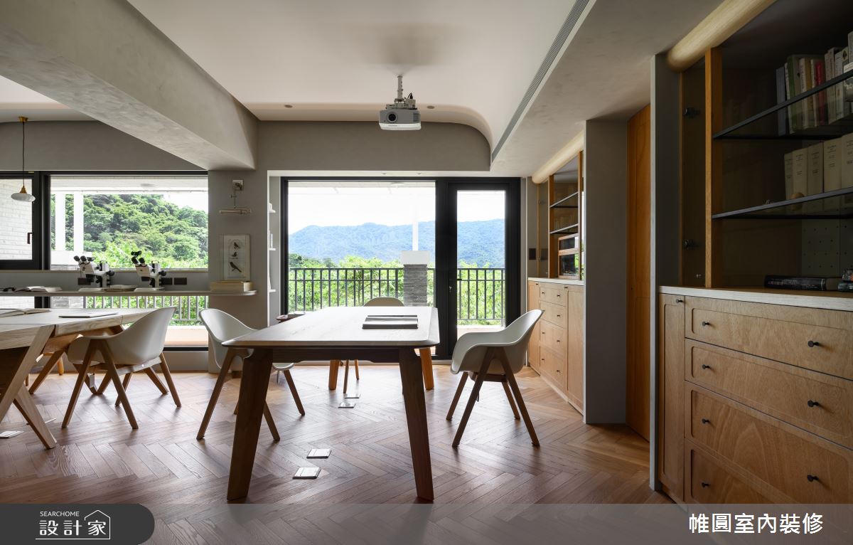 40坪中古屋(5~15年)＿混搭風餐廳工作區陽台案例圖片＿帷圓‧定制 circle＿帷圓_植人•寓所之6