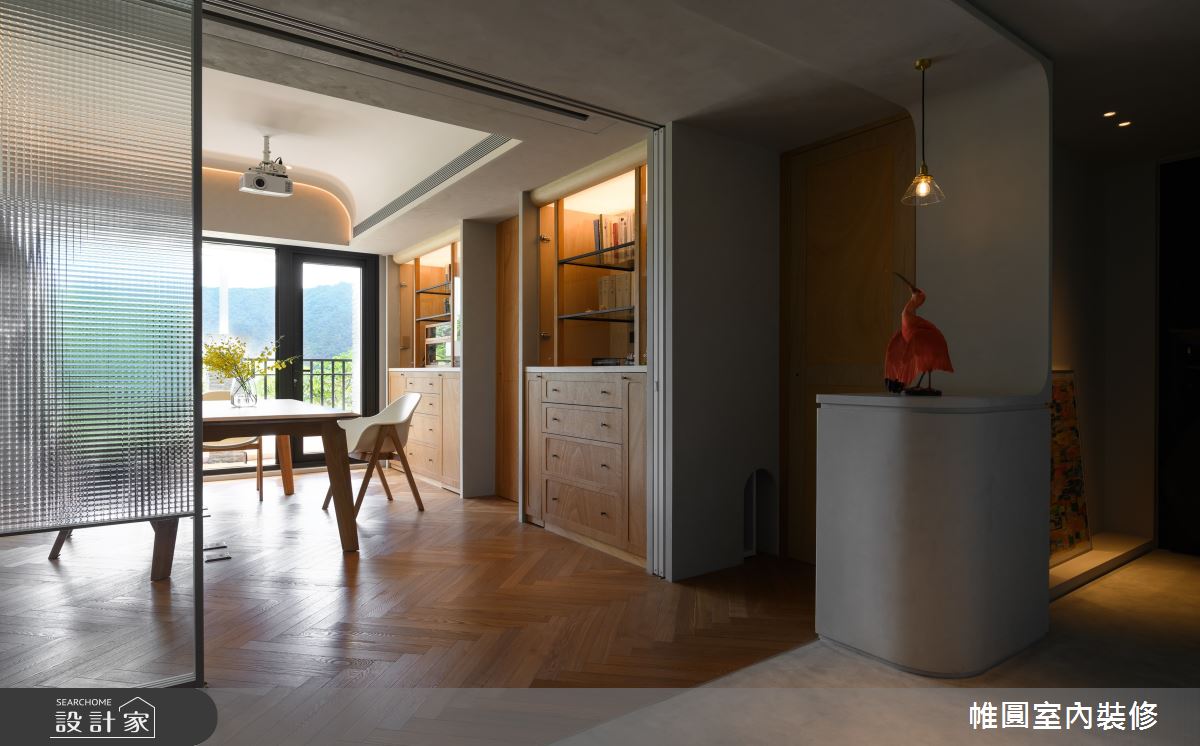 40坪中古屋(5~15年)＿混搭風玄關餐廳工作區案例圖片＿帷圓‧定制 circle＿帷圓_植人•寓所之7
