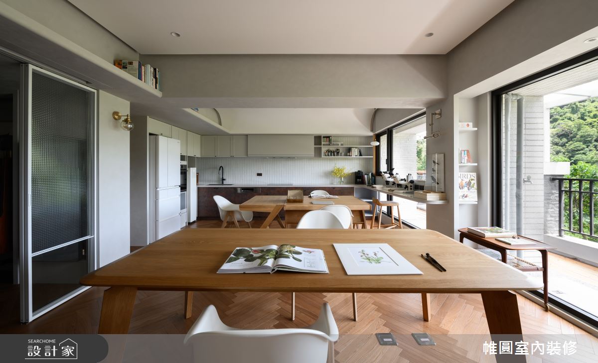 40坪中古屋(5~15年)＿混搭風餐廳廚房工作區陽台案例圖片＿帷圓‧定制 circle＿帷圓_植人•寓所之11