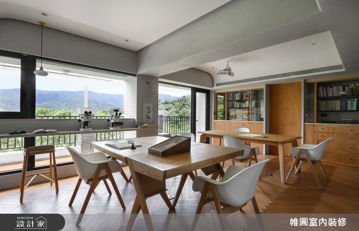 40坪中古屋(5~15年)＿混搭風餐廳工作區陽台案例圖片＿帷圓‧定制 circle＿帷圓_植人•寓所之378