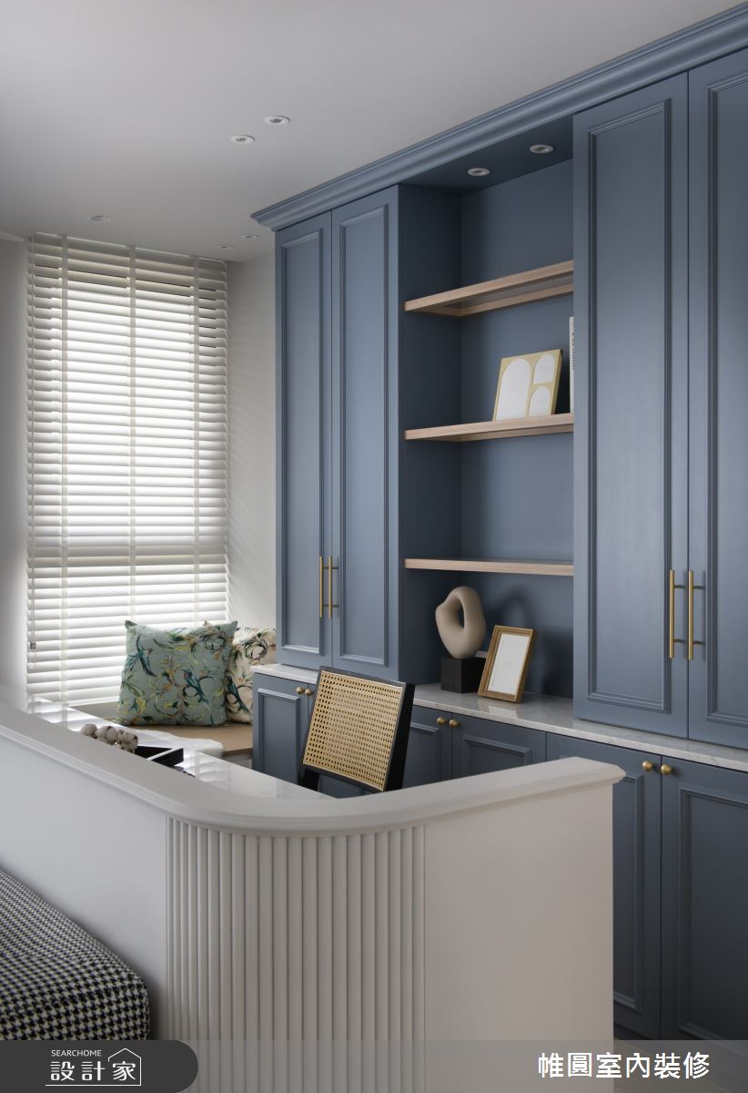 40坪新成屋(5年以下)＿美式風書房工作區案例圖片＿帷圓‧定制 circle＿帷圓_晴寓·天空之境之5