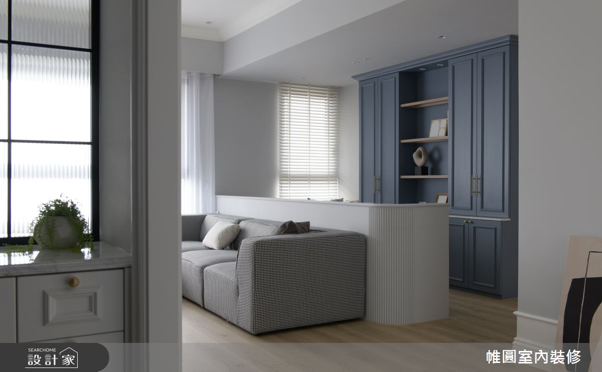 40坪新成屋(5年以下)＿美式風客廳書房工作區案例圖片＿帷圓‧定制 circle＿帷圓_晴寓·天空之境之2