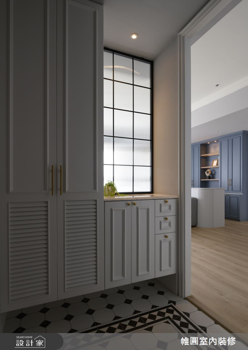 40坪新成屋(5年以下)＿美式風玄關案例圖片＿帷圓‧定制 circle＿帷圓_晴寓·天空之境之1