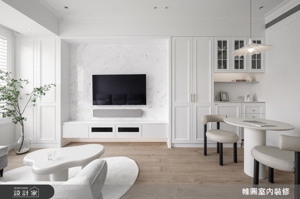 22坪新成屋(5年以下)＿美式風客廳餐廳案例圖片＿帷圓‧定制 circle＿帷圓_留白·綻放山茶花之9