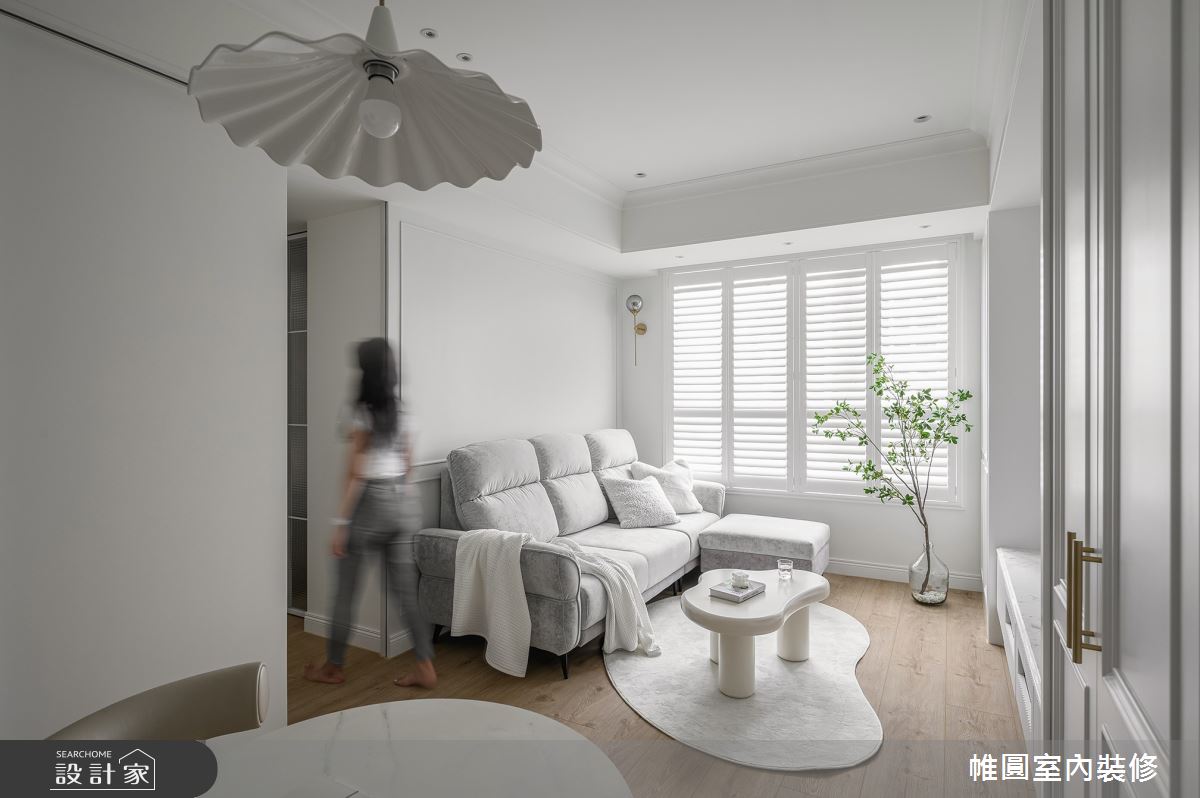 22坪新成屋(5年以下)＿美式風客廳餐廳案例圖片＿帷圓‧定制 circle＿帷圓_留白·綻放山茶花之5