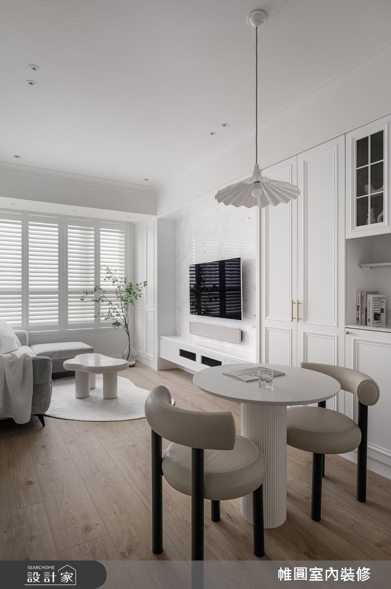 22坪新成屋(5年以下)＿美式風客廳餐廳案例圖片＿帷圓‧定制 circle＿帷圓_留白·綻放山茶花之3