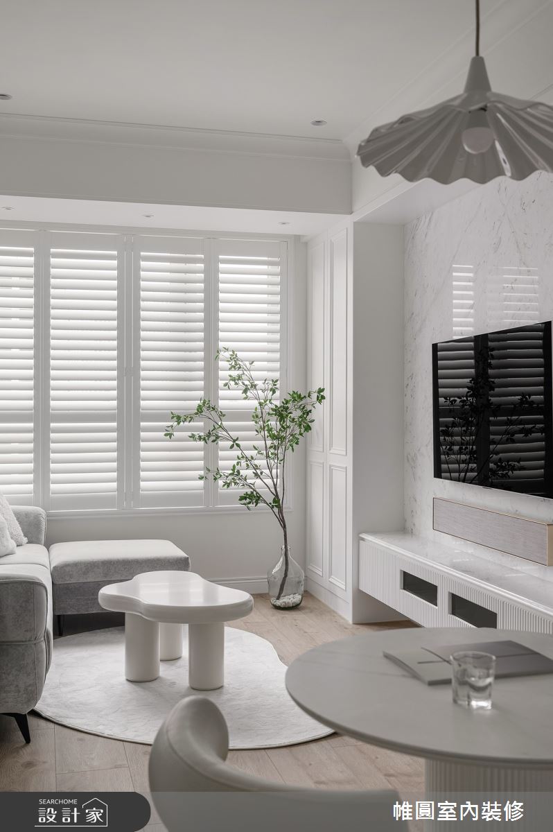 22坪新成屋(5年以下)＿美式風客廳餐廳案例圖片＿帷圓‧定制 circle＿帷圓_留白·綻放山茶花之6