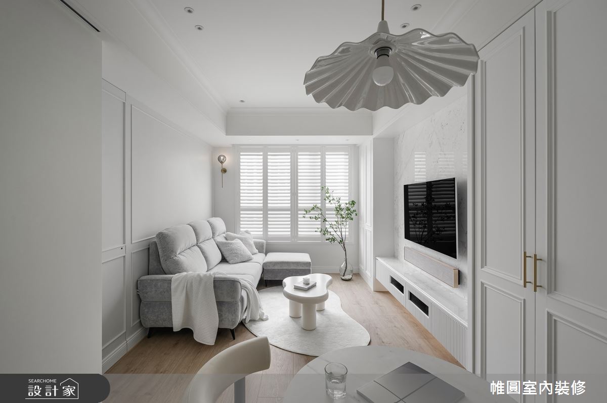 22坪新成屋(5年以下)＿美式風客廳餐廳案例圖片＿帷圓‧定制 circle＿帷圓_留白·綻放山茶花之7