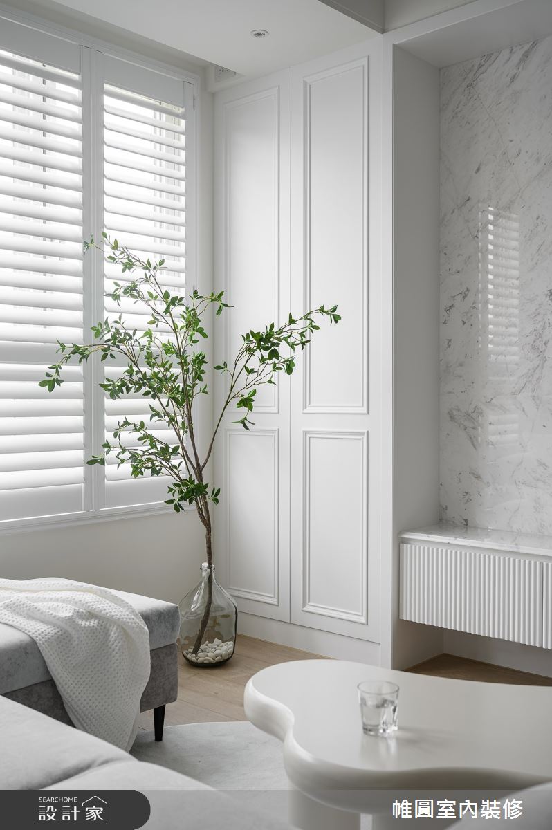 22坪新成屋(5年以下)＿美式風客廳案例圖片＿帷圓‧定制 circle＿帷圓_留白·綻放山茶花之11